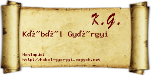 Köböl Györgyi névjegykártya