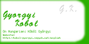 gyorgyi kobol business card