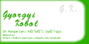 gyorgyi kobol business card